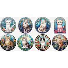 Cat Vinyl Window Stickers - 10's - Sold Assorted 